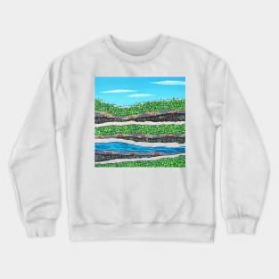 Tiny Town On The Ridge Crewneck Sweatshirt